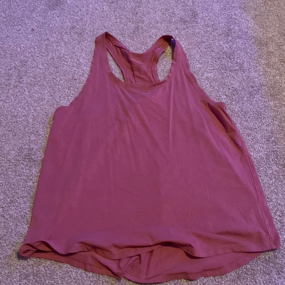 Fusha Pink colored lulu lemon tank top